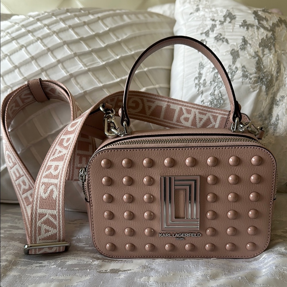 Karl Lagerfeld Pink Studded Women's Bag